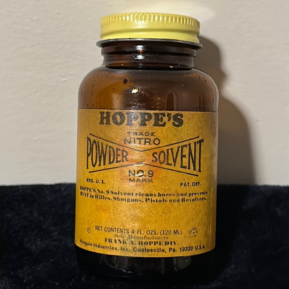 Vintage Hoppe’s No. 9 Nitro Solvent~4oz. Bottle